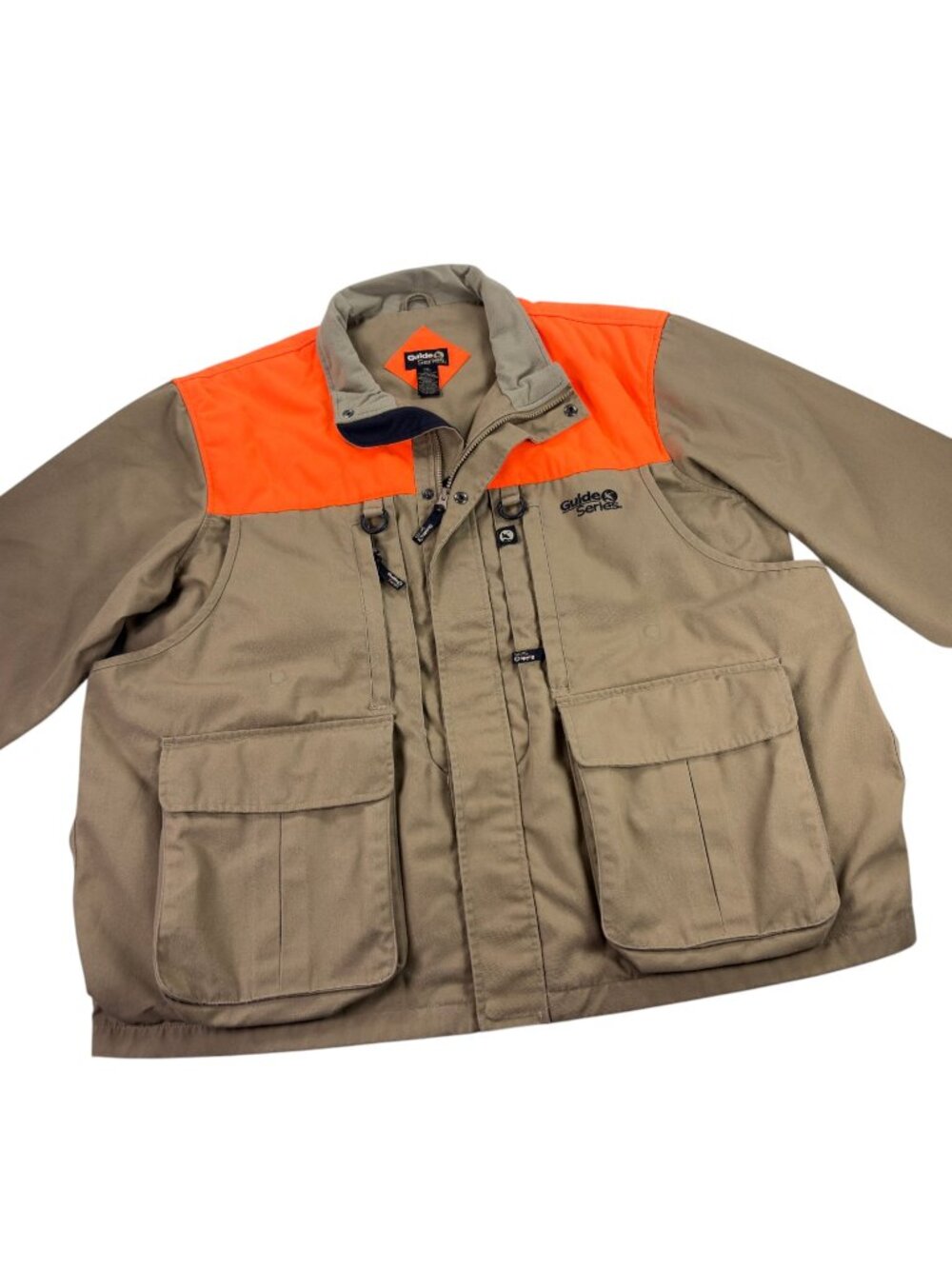 Guide Series Gander Mountain Upland Hunting Jacket Mens 2XL Tan & Blaze Orange